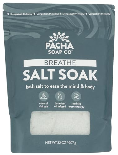 PACHA SOAP Breathe Salt Soak, 32 OZ