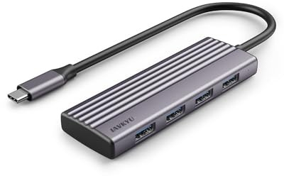 USB C-dockningsstation, laptop-dockningsstation, aluminium typ C-hubbadapter med 4 USB 3.2-portar för MacBook Pro2017–2020, Surface 7-9, ChromeBook, XPS,