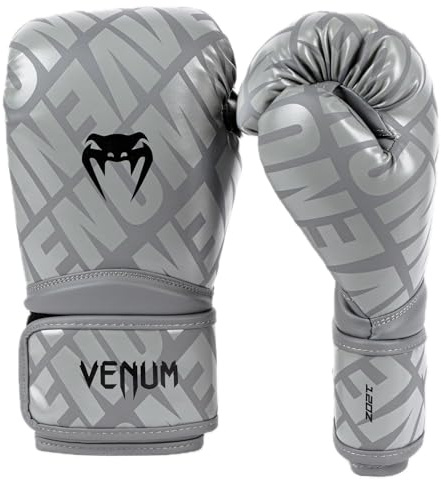 Venum, Contender 1.5 XT Boxing Gloves, Unisex Adult, 16 Oz, Grey/Black