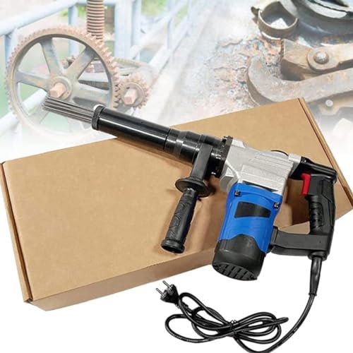 URJWAN Scrostatore Ad Aghi Elettrico Portatile, Scrostatore Ad Aghi Elettrico Ad Alta Potenza da 1100 W di Grado Industriale, Scalpelli A Getto Elettrici per La Rimozione di Ruggine,110V