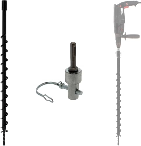 Broca de barrena Ø 40 mm con adaptador para taladro y perforador SDS-plus