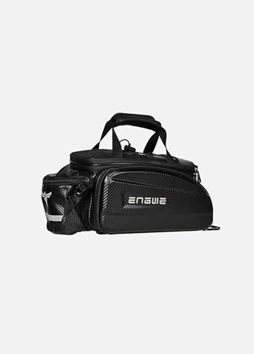 HillMiles Bolsa Trasera para Bicicleta Grande Pannier, Capacidad 17-35L, Impermeable de Cuero de Carbono, Bolsa Trasera, Bolsa Plegable para Cuadro de Bicicleta