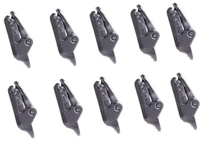 Milisten 10 Piezas Clavija De Tienda Agarre De La Abrazadera del Toldo Pesado Abrazadera De Toldo Pabellón Cerrar Manos Mosquetones Abrazadera De Clip De Lona Mosquetón Negro Polos Black