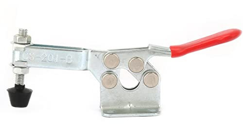 1 PCS Herramienta Manual de Abrazadera Horizontal de Acero Al Carbono para Máquinas y Consolas de Carpintería, Resistente a las óxido y Resistente a Weat (201-B)