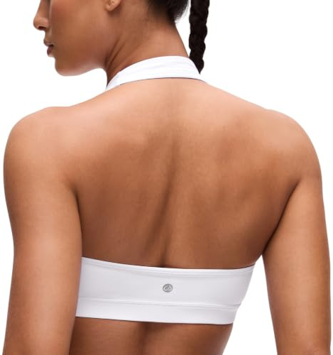 CRZ YOGA Butterluxe Halter Sports Bras White Small