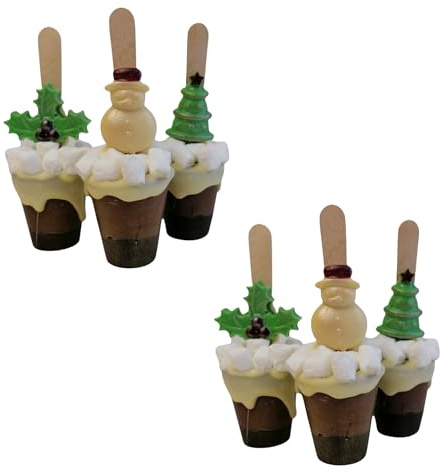 Christmas set of 3/6/9/12- Gourmet Hot Chocolate Stirrers Spoons Sticks with Marshmallow and Christmas decoration Individually Wrapped HandMade