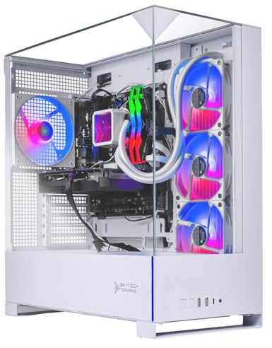 Skytech Gaming Archangel 5 Gaming-PC, AMD Ryzen 7 9800X3D 4,7 GHz, AMD RX 9070XT 16 GB RAM, 2 TB Gen4 Me NVSSD, 32 GB DDR5 RAM 6000, 750 W Gold PSU, 360 ARGB AIO, WLAN, Win 11, dator
