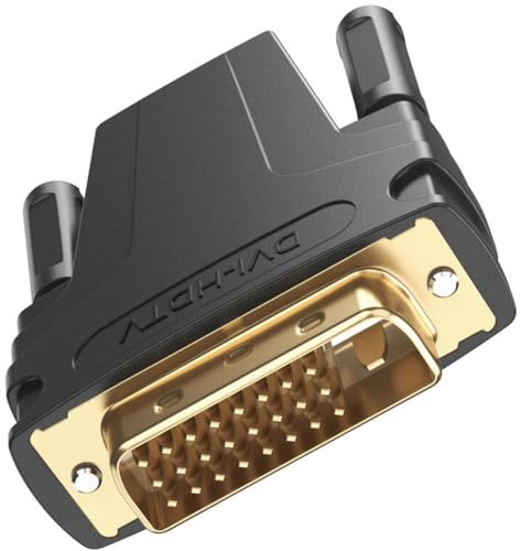 Vancle DVI to HDMI Adapter, Bidirectional HDMI to DVI-D Adapter, DVI 24+1 Male to HD Female Port Converter with Gold-Plated Connectors