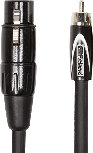 Roland Black-Serie Verbindungskabel – XLR (weiblich) auf Cinch, Länge: 3m – RCC-10-RCXF
