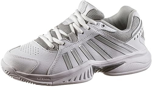K-Swiss Damen Receiver V Tennisschuh, White/Vapor Blue/Silver, 39 EU