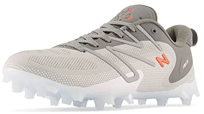 New Balance Men's FreezeLX V4 Low Lacrosse Shoe, Grey/White/White, 8.5 M