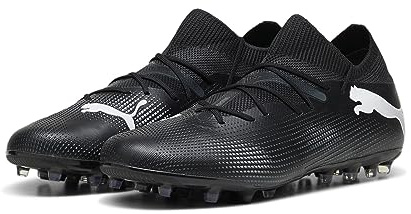 Puma Men Future 7 Match Mg Soccer Shoes, Puma Black-Puma White, 42 EU