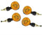 Rapoyo Blinkerleuchten, 4 x LED-Blinker, 6 V, Bernstein, Motorrad, Blinker, 6 V, Blinker, Motorrad