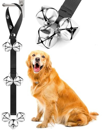 KISUOMAOYI Dog Training Doorbells, Durable Puppy Toilet Training Bells with Loud Jingle, Adjustable Dog Training Bells for Puppy Potty Training,Adjustable Strap Door Bell,Dog Bells Puppy Training Bell