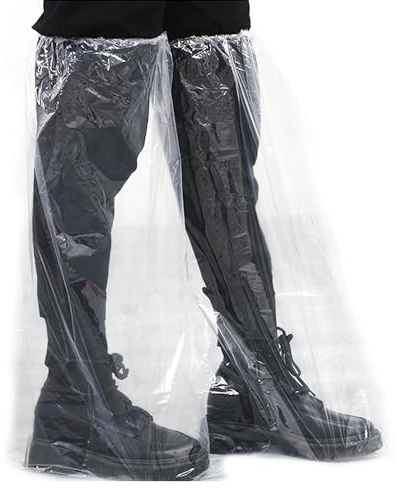 Jsleid 20 Pièces (10 Paires) Couvre-Chaussures Imperméables Pour Homme Femme, Chaussure Lavable Pour Plancher, Couvre-Chaussures Imperméables Transparents Pour Temps Pluvieux, Couvre Chaussure