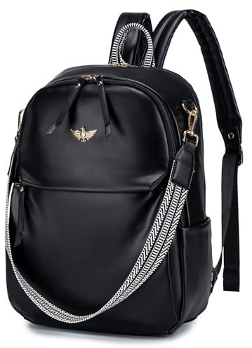 SPAHER Leder Rucksack Damen Klein, 2 in 1 Rucksack Handtasche Elegant Wasserdicht Cityrucksack Damen Mini Rucksäcke Modern 40x30x10cm Reiserucksack mit 14 Zoll Laptopfach für Reisen, Arbeit, Schule