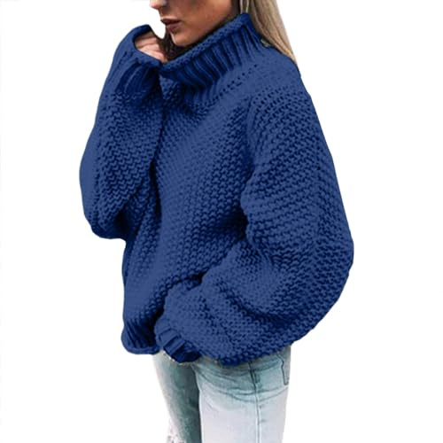 Jersey Cuello Alto Mujer Invierno Sueter Sweater Jerséis Pullover Mujer Jersey Punto Oversize Fino Ochos Ancho Señora Jerseys Mujer Modernos Talla Grande Suéter Mujer Manga Larga Suéteres para Mujer