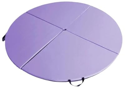 Pole dance-matta, vikbar poledansmatta, rund golvkudde för yoga, gym, studio, träning, utomhus, pilates (PurPle Thick 5 cm)