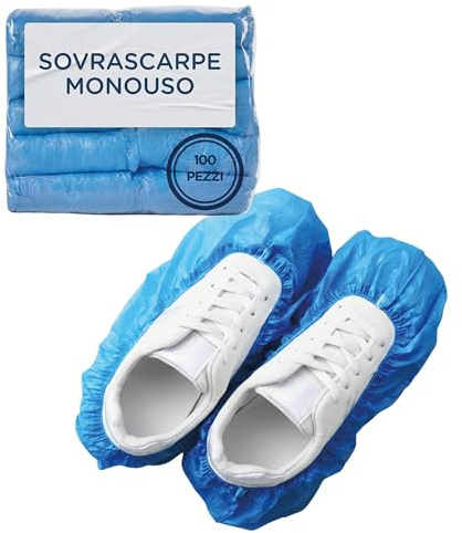 KediLife Copriscarpe Monouso 200 pz - Calzari Usa e Getta Professionali 4,5 gr. - Copri Scarpe ad Alta Resistenza e Facile Utilizzo - Sovrascarpe Impermeabili da Asilo, Ospedale, Casa, Anti Pioggia