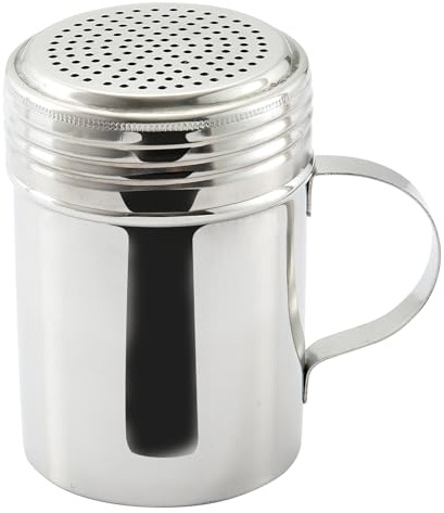 Winco 10 Oz. Stainless Steel Dredge (DRG-10), 5 inches X 4.75 inches X 1.5 inches