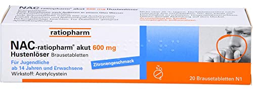 NAC-ratiopharm 600 mg Brausetabletten: Effiziente Schleimlösung und erleichtertes Abhusten bei akuten Atemwegserkrankungen, mit dem Wirkstoff Acetylcystein, 20 St.