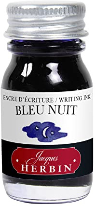 Jacques Herbin - Ref H115/19 - Fountain Pen Ink - Bleu Nuit - 10ml Bottle