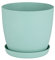 Home Garden Ornaments Plant Pots Indoor, Indoor Plant Pot - Decorative Flower Pots with Mat Surface and Plant Pot Saucer (Diameter: 14cm, Colour: Green)