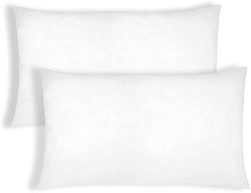 TIENDA EURASIA® - Pack de 2 Rellenos de Cojín, Relleno de Fibra Hueca Neotherm® con Gran Capacidad de recuperación, Resistente al Uso y a Lavados (30 x 50 cm)