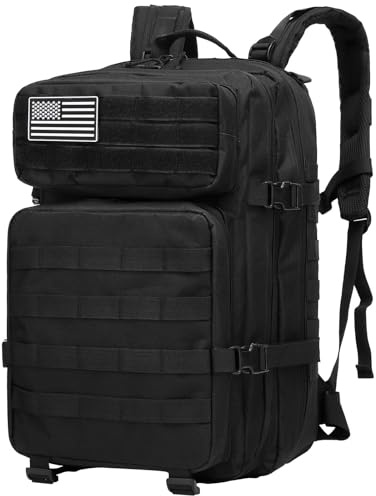 Delgeo Mochila Tactica 45L Militar,Gran Capacidad 45 * 30 * 20cm Mochila,Plegable Impermeable Mochila Para Montañismo,Senderismo,Camping y Viajes