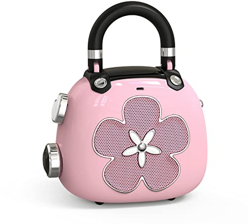 DOSS Candy 2-in-1 Mini Bluetooth Speaker & Cute Bag Charm with Loud Sound - A Perfect Fusion of Impressive Sound and Fashion Charm, Crafted to Surprise Women, Girlfriend, Wife, BFF, Teens-Pink