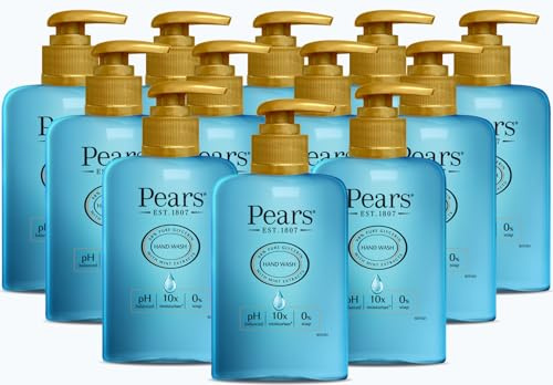 Pears Glycerin Serum Mint Hand Wash, 250 ml, 12-Pack | Mint extract, glycerin and natural oils, moisturising hand care, 10x more moisturiser, suitable for men and women