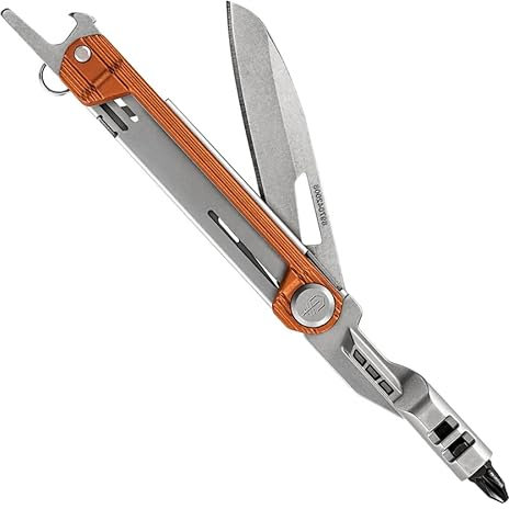 ECOMMUR GB Armbar Slim Drive Orange Multitool | 3-in-1-Werkzeug aus Edelstahl