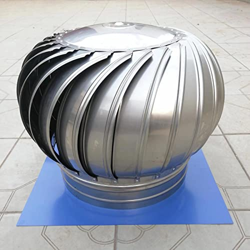 4 6 8 10 12 16 20 24 Zoll Dachturbinenventilator, Edelstahl-Dachlüftungs-Windschutz für Rohr, Schornstein und Schuppendach, wasserdichte Anti-Vogel-Trockner-Abluftkappe (Größe: 500
