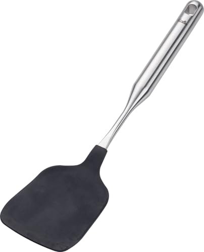 Fissler Essential/Silikon-Wokwender mit Edelstahl-Griff (34,5cm) Pfannen-Wender, Pfannkuchenwender, Spülmaschinen-geeignet