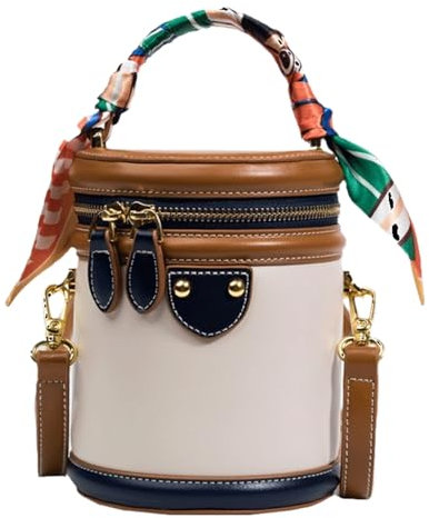 Tote Cases Ladies - Sacchetti Per Tastie Per Coulisse, Secchi Per Imbracatura In Pelle PU | Porta Femminile Eleganti Multi-compartimenti, Borsa Resistente All'acqua A Colori, Borsa A Traversa Rotonda