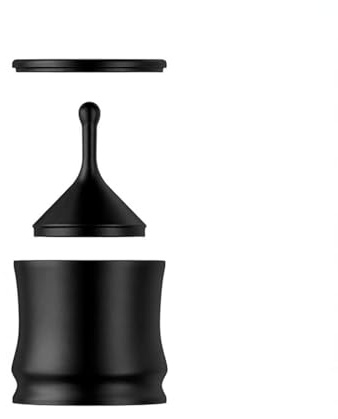 TFixol 58 mm aluminiumlegering kaffepo er plockare doseringskopp med doseringsring persienn shaker kaffe po er mottagare behållare Pr kaffe espresso fördelningsverktyg passar 58 mm filterhållare svart