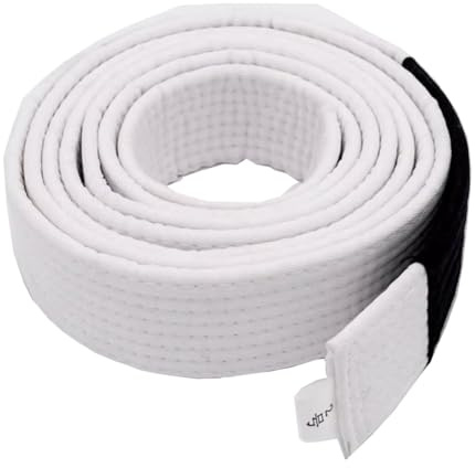 FANCYPUMPKIN Cinturón de Jiu-Jitsu brasileño, ropa de entrenamiento para kimonos de Jiu-Jitsu - Blanco, talla A4