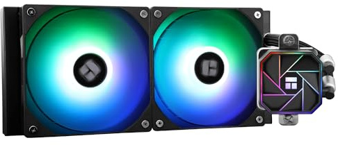 TR-Thermalright Aqua Elite 240 V3 CPU Wasserkühlung Komplett-240 Spezifikation AIO PC Kühler,120mm ARGB Kühlventilator,Einfache Installation,Kompatibel mit AM5/AM4, LGA1851/1700/115X/1200/2011,Schwarz