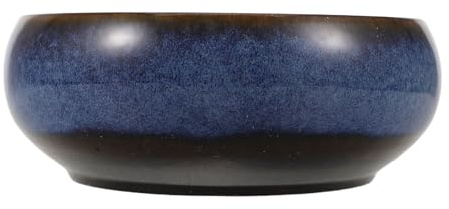 UPKOCH Maceta de Cerámica Esmaltada Estilo Retro Cuenco Grande para Plantas Acuáticas y Suculentas Hidropónico Maceta Poco Profunda para Loto y Bonsái Interior