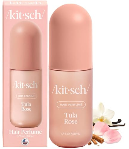 Kitsch Hair Perfume for Women - Tula Rose | Clean, Deodorizing & Patented Odor-Eliminating Technology Hair Spray & Body Mist - Freshen Hair, Body & Pillows - Floral Vanilla Scent – 50mL