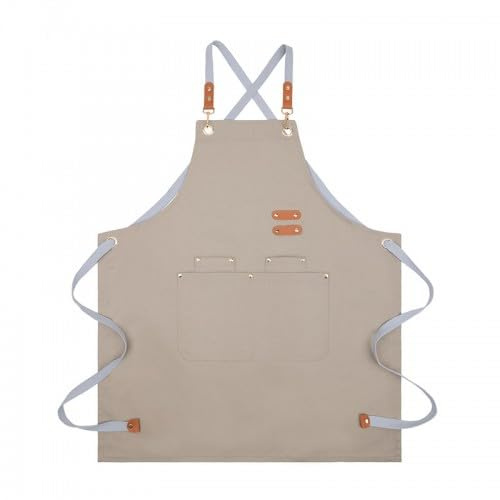 Futuhada Premium matlagningsförkläde män och kvinnor, justerbart köksförkläde med fickor, vattentätt och oljeresistent, förkläde för grillning bakning gastronomi