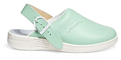 Abeba Clog 7091 - the original, Glattleder,mint/weiß, zertifiziert, 40