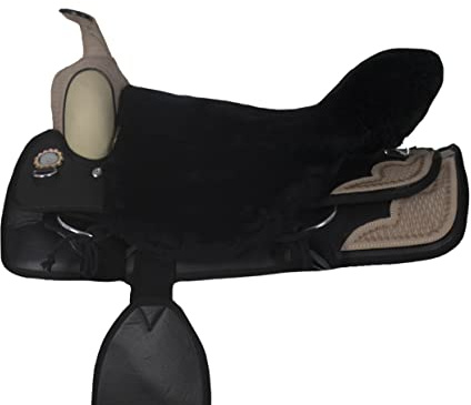 Engel Germany Cubierta de Silla de Montar Western Piel de Cordero (Montar a Caballo, Western) Negro (Sabez 2)