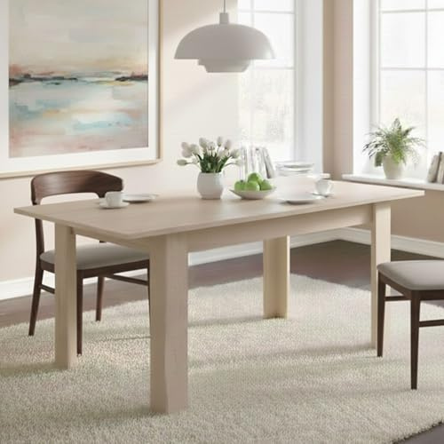 Dmora - Tavolo allungabile Caladora, Consolle estensibile multiposizione, Tavolo da pranzo con allunga, 140/190x90h77 cm, Rovere