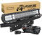 SKYWORLD LED-Lichtleiste KFZ, 51cm 288W LED Arbeitsscheinwerfer Bar mit 12V mit Kabelbaum und Aluminium Kennzeichenhalterung Nummernschildhalter für 4x4 Auto Offroad LKW PKW ATV SUV