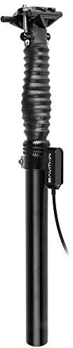 M-Wave SP110-ADJ Sattelstütze, höhenverstellbar durch Hebel, aus Aluminium, schwarz, Länge 445 mm, Ø 31,6 mm