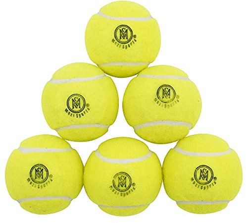 Pelotas de tenis de cricket - Pelotas de tenis de goma pesadas para práctica de cricket y tenis (amarillo)