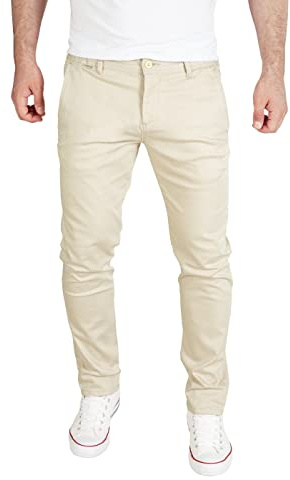 PITTMAN Andrew - Slim Fit Chino Freizeithose - Herren Hose - Männer Chinohosen Slim Fit, Beige (Rainy Day 135304), W32/L32