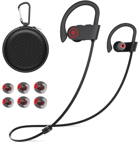 JOYWISE Bluetooth Wireless Headphones 16H Playtime Earbuds with Mic Stereo in-Ear Earphones, IPX7 Waterproof Sports Sound Isolation Headsets for Running, Gym, Workout