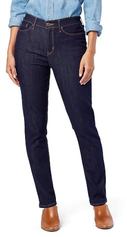 Levi Strauss Signature Gold Women's Classic Taper Jean Mid-Rise Stretch Denim (Also Available in Plus Size), (New) Island Rinse, 8